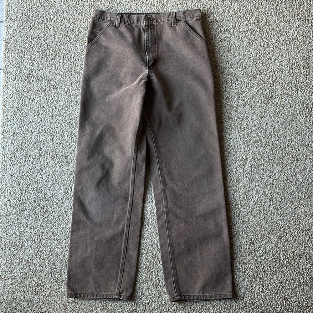 VTG 90’s Y2K Carhartt B 12 CHT Brown Carpenter Jeans Baggy Work USA